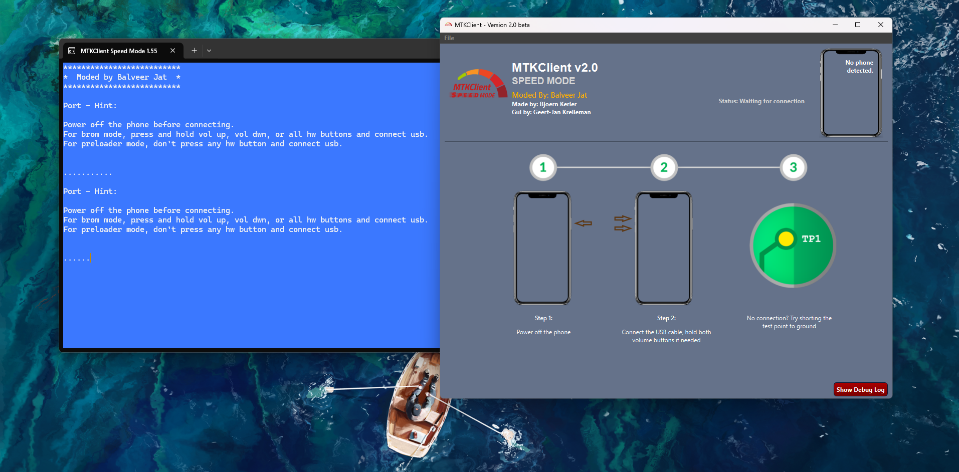 MTK Client подключение